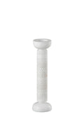 WHITE CANDLE HOLDER / S
