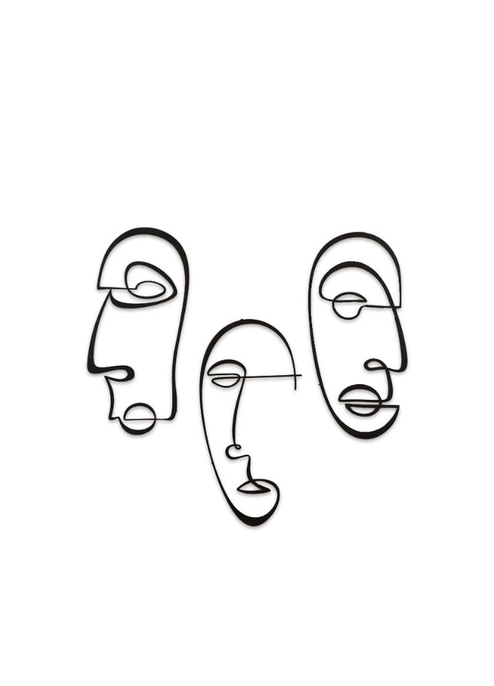 ABSTRACT LINE ART WALL ACCESSORY 3 PACK