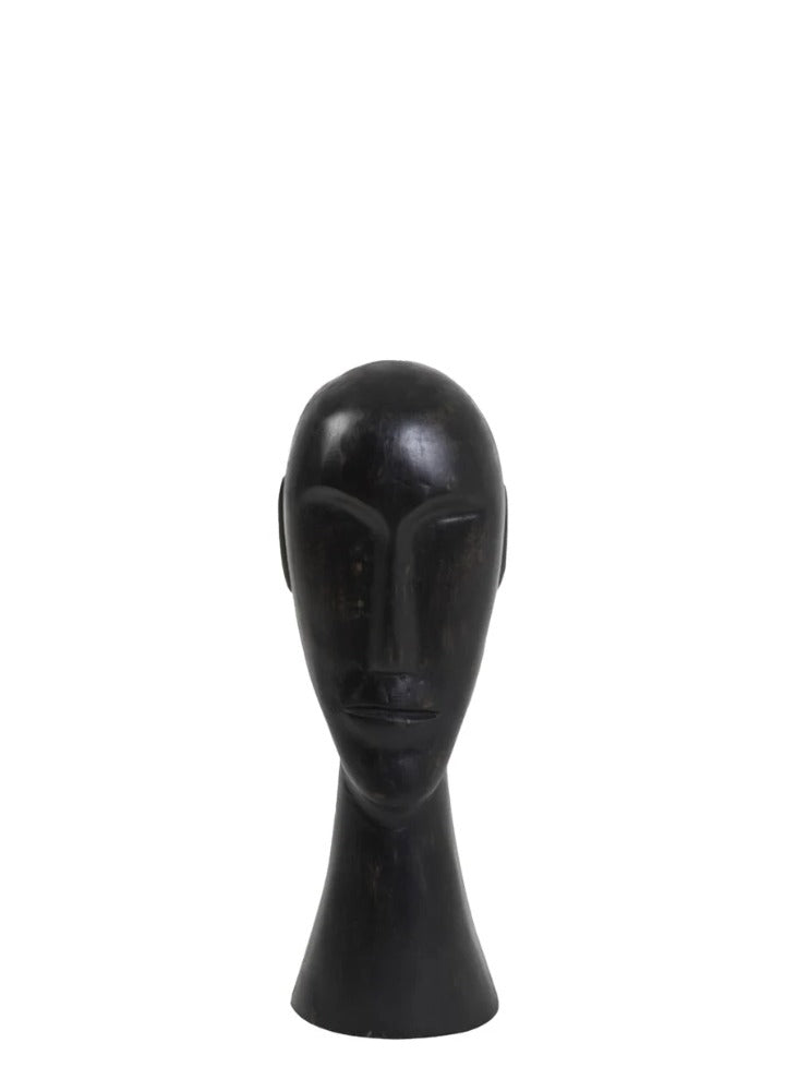 HEAD AHŞAP BÜST OBJE / SİYAH