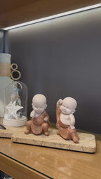 TINY YOGI SET OF 2 / BROWN