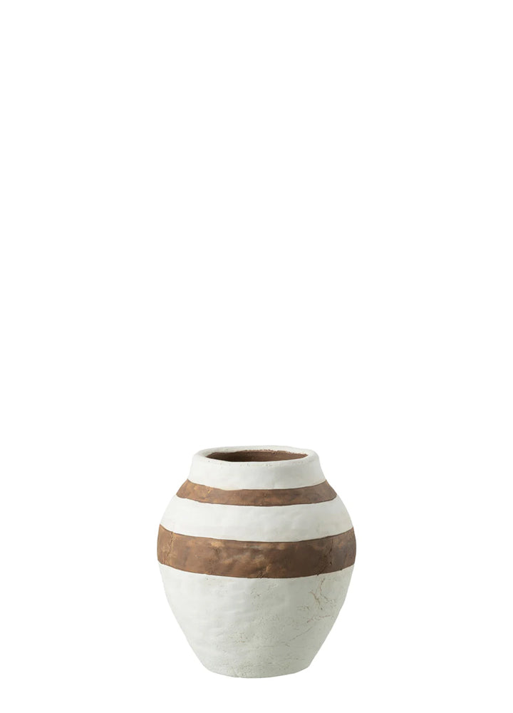 KENIA CERAMIC POT WHITE / S