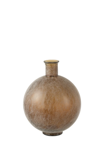 ROUND VASE / BROWN
