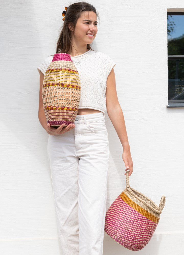 WİCKER RATTAN VAZO / L