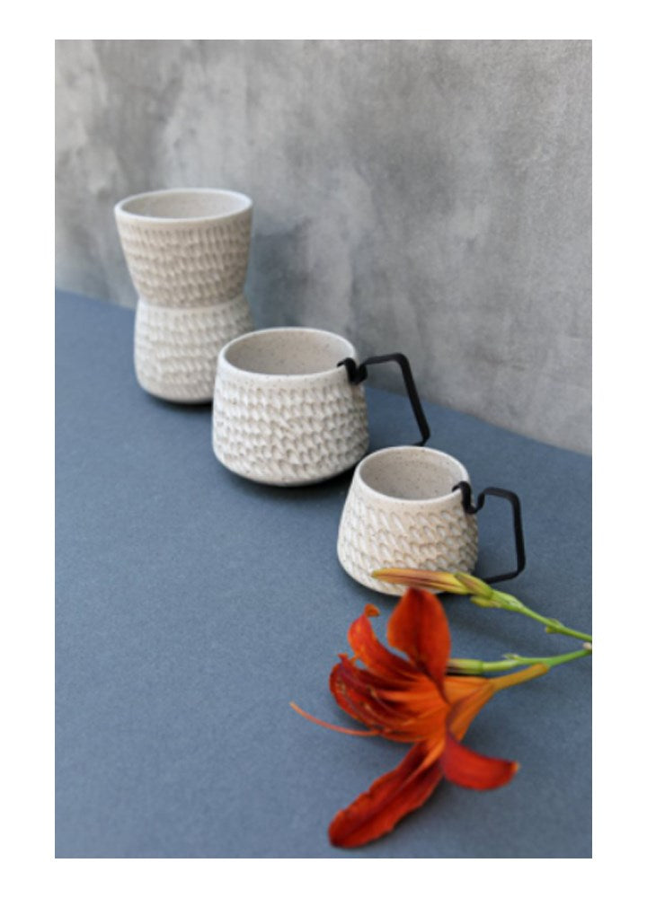 Hiç Ceramics Resif Türk Kahvesi Fincanı Beyaz